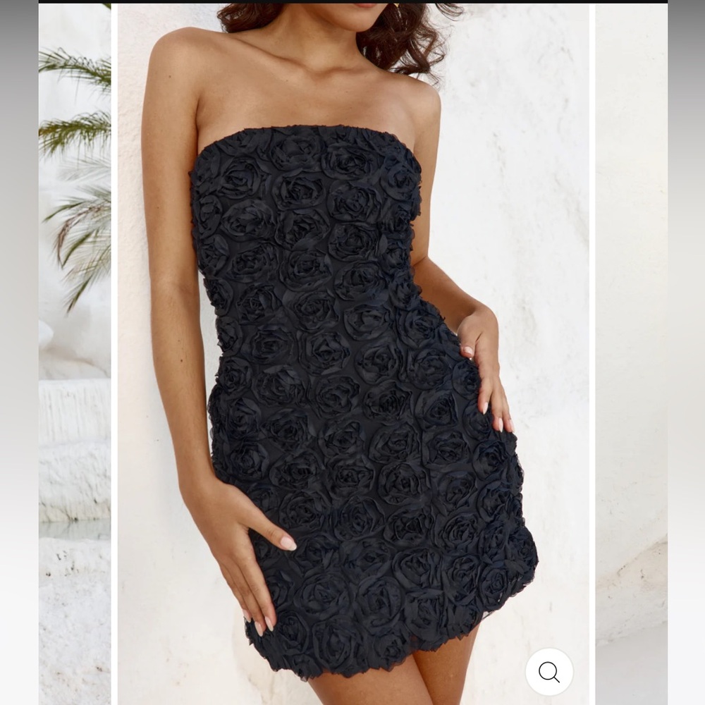 Elegant Black Strapless Dress